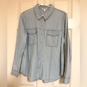 Eileen Fisher Chambray Shirt Top